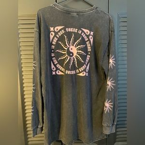 Charcoal Grey Yin Yang Design Long Sleeve (bought from Tillys)